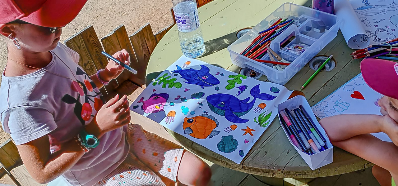 Camping la vetta animation coloriage